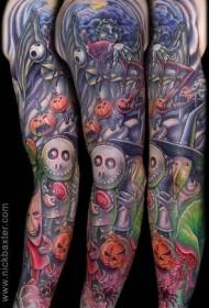 cartone animato floreale braccio personalità mostro modello tatuaggio