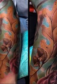 modello di tatuaggio di colore braccio illustratore fiore