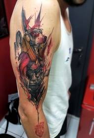 ombro nova escola estilo cor deus egípcio tatuagem imagem