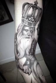 црвени краљ и краљ узорак стил тетоважа узорак