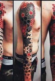 modello di tatuaggio decorativo di colore braccio fiore