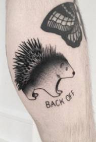 Hedgehog tattoo patroon seuns kalwers op Engels en die reier tattoo foto's