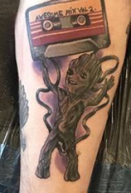 Tattoo karaktè desen ti gason ti towo bèf sou Creative karaktè desen ki pi ba Tattoo Foto