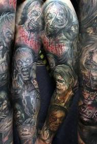 Tema de pel·lícules de terror braç diverses imatges de tatuatges de monstres