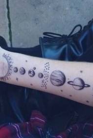 bra bon nwa diferan planèt tatoo modèl