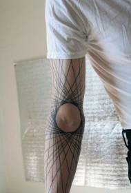 xeometría do brazo misterioso patrón decorativo de tatuaxe