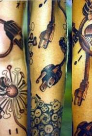 arm maskros med fallskärm tatuering mönster