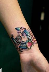 Ang sumbanan sa tattoo sa pulso sa pulso