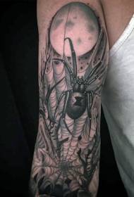rameno čierny pavučina osobné tetovanie vzor