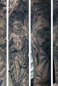 braț Uriaș alb-negru portret model tatuaj sculptură