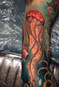 knap kleurich tekenfilm grut Jellyfish Tattoo Patroon