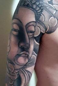 blomma arm japansk traditionell stil färg såsom Buddha tatuering