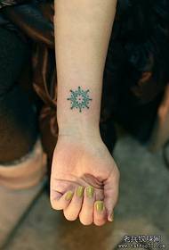 girls wrist exquisite small totem tattoo pattern