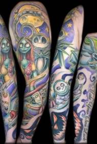 warna lengan bunga rakasa mengatur pola tato