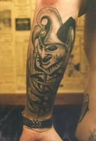 kar sötét fantasy bohóc tetoválás minta