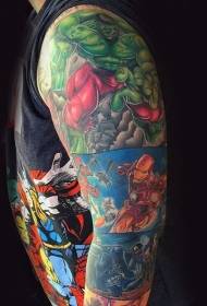 Izimbali Zezimbali Ezinhlobonhlobo I-Comic Book Hero tattoo