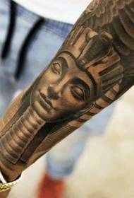 手臂埃及法老圖坦卡蒙紋身圖案