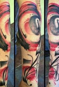 brazo fermoso deseño de patrón de tatuaxe de flores de cores
