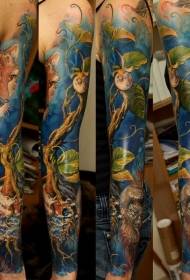 Flower Arm Color Olika djur tatueringsmönster