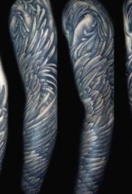 hannu sabon abu launi Yawancin gashin tsuntsu tattoo tattoo tattoo