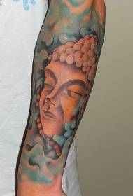 modello di tatuaggio del Buddha di colore del braccio