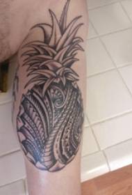 Abstract Line Tattoo Boys Calf ma ka Black Pineapple Tattoo Picture