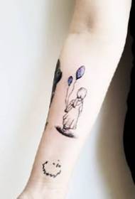 suitable for small black small tattoo designs on the arm 9  97393-arm and other parts of the simple and beautiful point of black tattoo tattoo pattern