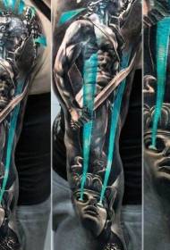 Květina paže barva Medusa Tattoo Warrior vzor