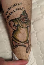orso tatuaggio maschio maschio vitello dipinto fumetto orso tatuaggio immagine