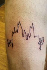 European architecture tattoo male shank pane dema aratidziro yekuratidzira tattoo mufananidzo