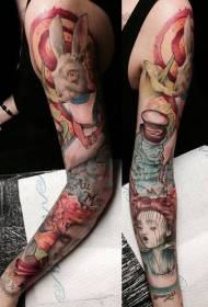 Arm Alice eventyr forskjellige tegneserie tatovering design