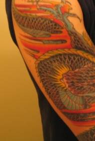 lámh stíl na Síne péinteáilte patrún Tattoo Dragon