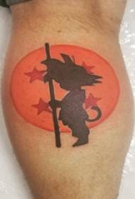 I ragazzi del modello di tatuaggio Wukang vitelli sulle immagini del tatuaggio di Dragon Ball e Goku