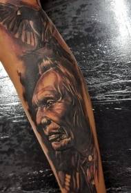 gumbo ruvara rwemuIndia mifananidzo uye crow tattoos