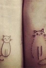 penyayang tato kucing nganggo tangan