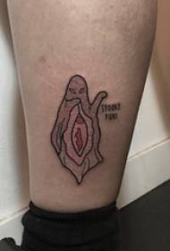 patrón de tatuaje fantasma vástago masculino en imagen de tatuaje de fantasma gris negro