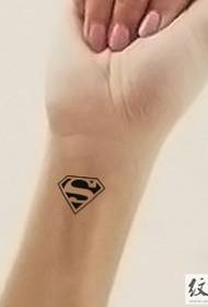 wrist personality superman logo tattoo
