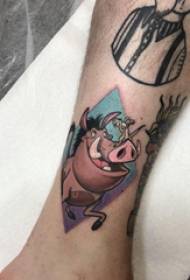 tattoo buachaillí cartúin lao ar rombas agus pictiúir tatú ainmhithe