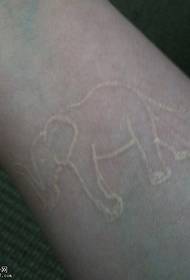 fanm ponyèt envizib desen blan tatoo modèl