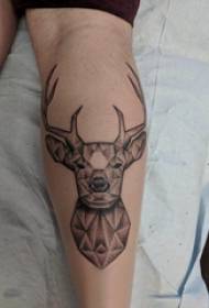 small animal tattoo boys Gems on black geometric elk tattoo picture