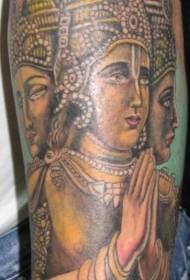 braccio color dio indiano Brahma modello tatuaggio