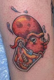 Tsarin rubutun octopus yara maza maraƙi akan kofin da hotunan octopus tattoo