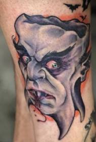 tatuatge de diable senzill vedell masculí en imatge de tatuatge de dimoni de colors