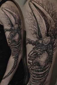 Arm nero 犰 狳 scheletru di tatualità di personalità