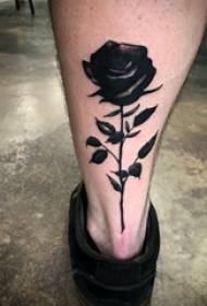 flower tattoo male calf on black rose tattoo picture