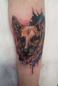 gambar tato anak anjing laki-laki betis gambar tato shank