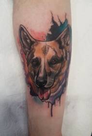 immagine del tatuaggio del cucciolo immagine del tatuaggio dei cuccioli dello stinco maschio