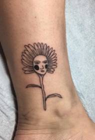 tatuagem de girassol padrão bezerro masculino no padrão de tatuagem de girassol