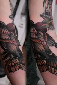 armkleur knap groot vogel tattoo-patroon