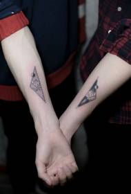 Couple mkono geometry phiri tattoo